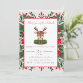 Gepersonaliseerd kerstrendier kaart (Staand voorkant)