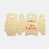 Gepersonaliseerd kerstrood-groen handschrift met r bedankdoosjes (Uitgevouwen)