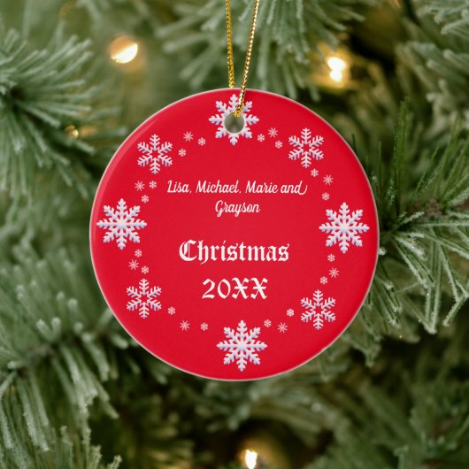 Gepersonaliseerd kerstsnowflake Ornament (Boom)