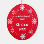 Gepersonaliseerd kerstsnowflake Ornament (Links)