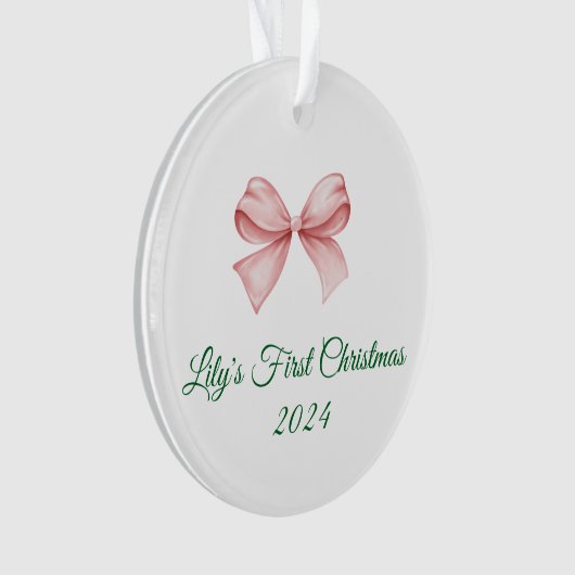 Gepersonaliseerd kerstversiering met boog ornament (voorkant)