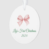 Gepersonaliseerd kerstversiering met boog ornament (voorkant)