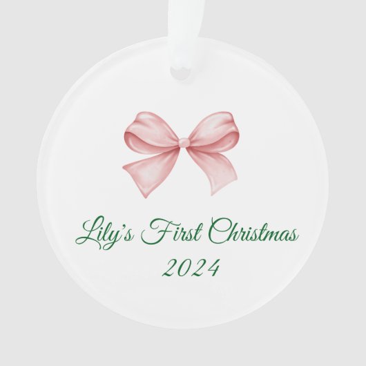 Gepersonaliseerd kerstversiering met boog ornament (voorkant)