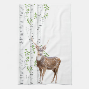 Gepersonaliseerd keukenhanddoek deer Doe Buck Fore