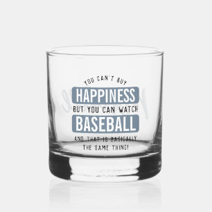 Gepersonaliseerd kijken naar honkbal is geluk grap whisky glas