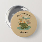 Gepersonaliseerd kikkervisje ronde button 7,6 cm (Voorkant /achterkant)