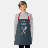 Gepersonaliseerd kind schort, aangepaste naam kind schort (Gedragen)