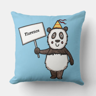 Gepersonaliseerd Kind van de Panda-partij Kussen