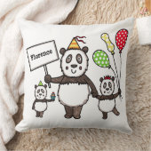 Gepersonaliseerd Kind van de Panda-partij Kussen (Deken)