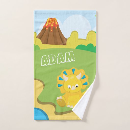 Gepersonaliseerd Kind van Dinosaur Fun Bad Handdoek (Handdoek)