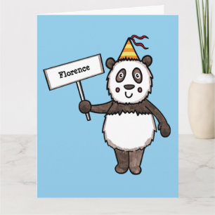 Gepersonaliseerd Kind van Panda Kaart