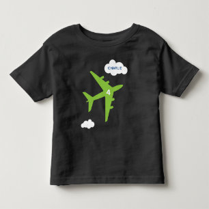 Gepersonaliseerd kind vliegtuig verjaardagsfeestje kinder shirts