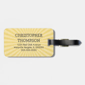 Gepersonaliseerd Kinder Bagagelabel met Schattigee (Achterkant horizontaal)