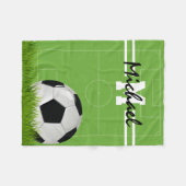 Gepersonaliseerd Kinder Football Fleece Deken (Voorkant (Horizontaal))