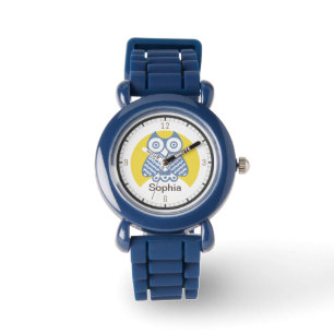 Gepersonaliseerd Kinder horloge   Uil Thema