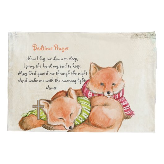 Gepersonaliseerd kinderdagverblijf en avondgebed kussensloop (Achterkant)