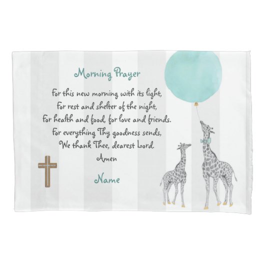 Gepersonaliseerd kinderdagverblijf en avondgebed kussensloop (Voorkant)