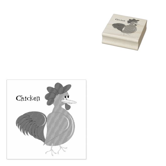 Gepersonaliseerd kippenontwerp 	rubberstempel (Gestempeld)