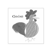 Gepersonaliseerd kippenontwerp 	rubberstempel (Afrduk)
