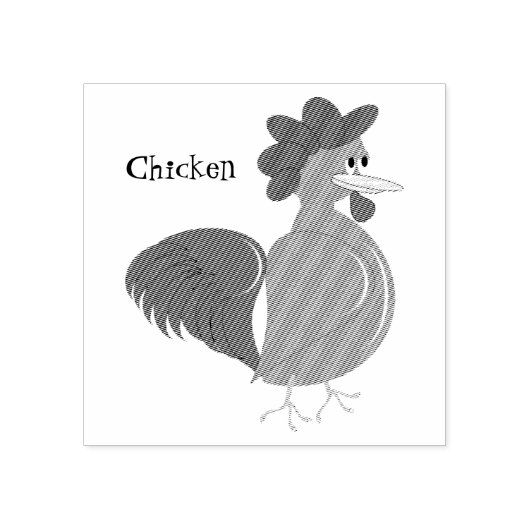 Gepersonaliseerd kippenontwerp 	rubberstempel (Afrduk)