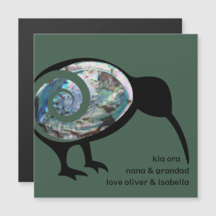 GEPERSONALISEERD KIWI BLACK PAUA FERN KORU NEW ZEA