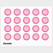 Gepersonaliseerd Klaar om Baby shower te Poppen Ro Ronde Sticker (Vel)