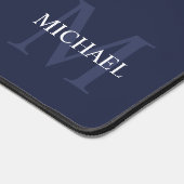 Gepersonaliseerd Klassiek monogram en naam Bureaumat (Hoek)