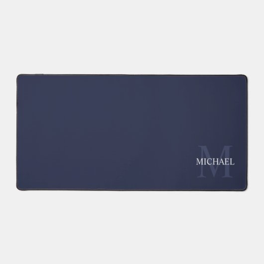 Gepersonaliseerd Klassiek monogram en naam Bureaumat (Voorkant)