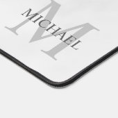 Gepersonaliseerd Klassiek monogram en naam Bureaumat (Hoek)