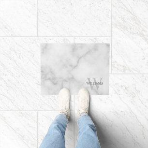 Gepersonaliseerd Klassiek monogram en naam Deurmat
