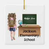 Gepersonaliseerd Klein Kinder Afstuderen / School  Keramisch Ornament (Achterkant)