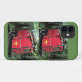 Gepersonaliseerd kleine caravan met rode zigeuner Case-Mate iPhone case (Achterkant (horizontaal))