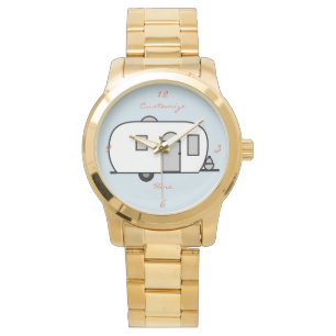 Gepersonaliseerd kleine kleine karavaan met glypsy horloge
