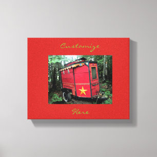 Gepersonaliseerd kleine kleine roodkever canvas afdruk