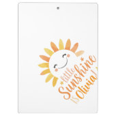 Gepersonaliseerd klembord - "Little Sunshine" (Achterkant)