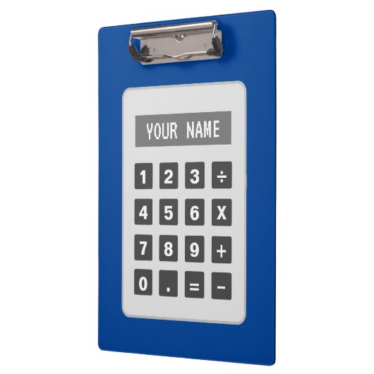 Gepersonaliseerd klembord met rekenmachineontwerp (Links)