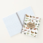Gepersonaliseerd kleurig Insect Patroon Notitieboek (Binnen)