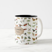 Gepersonaliseerd kleurig Insect Patroon Tweekleurige Koffiemok (Voorkant rechts)