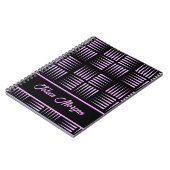 Gepersonaliseerd kleurig patroon notitieboek (Linkerzijde)