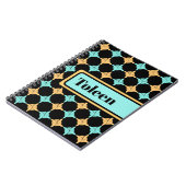 Gepersonaliseerd kleurig patroon notitieboek (Linkerzijde)