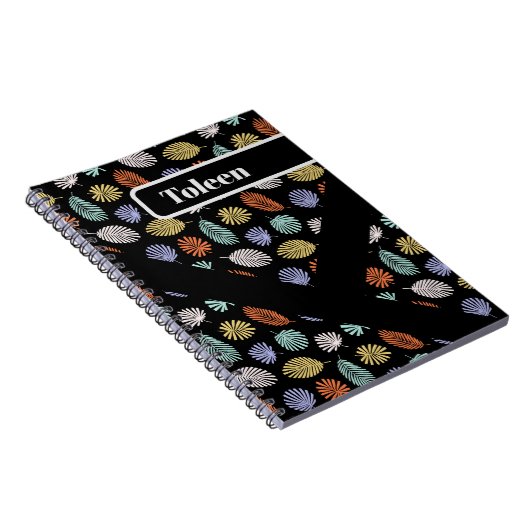 Gepersonaliseerd kleurig patroon notitieboek (Rechterzijde)