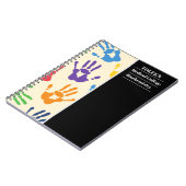 Gepersonaliseerd kleurig patroon notitieboek (Linkerzijde)