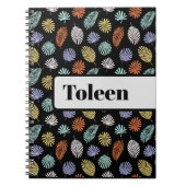Gepersonaliseerd kleurig patroon notitieboek (Voorkant)