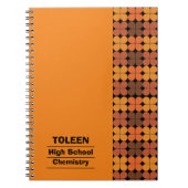 Gepersonaliseerd kleurig patroon notitieboek (Voorkant)