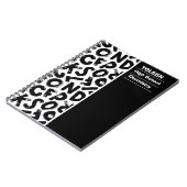 Gepersonaliseerd kleurig patroon notitieboek (Linkerzijde)