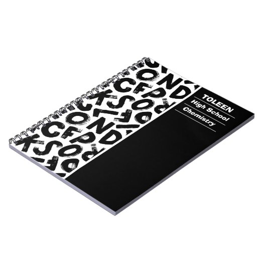 Gepersonaliseerd kleurig patroon notitieboek (Linkerzijde)