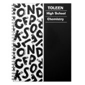 Gepersonaliseerd kleurig patroon notitieboek (Voorkant)