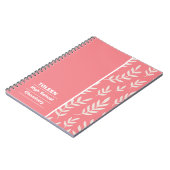 Gepersonaliseerd kleurig patroon notitieboek (Linkerzijde)