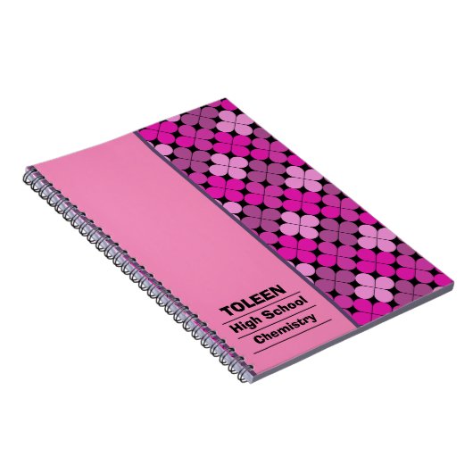 Gepersonaliseerd kleurig patroon notitieboek (Rechterzijde)