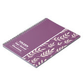 Gepersonaliseerd kleurig patroon notitieboek (Linkerzijde)